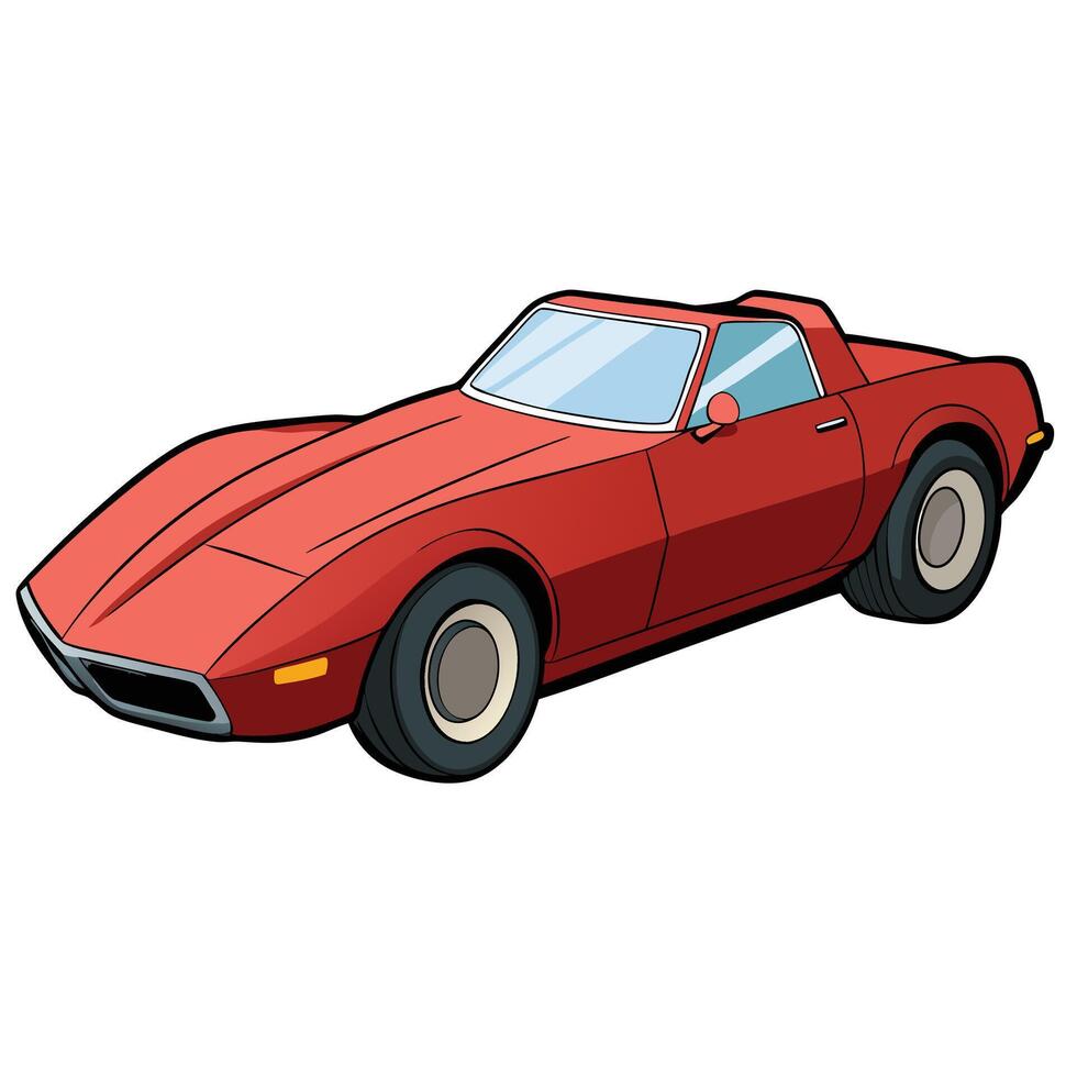 Sporty Car with Wind Tunnel Effect Design vector