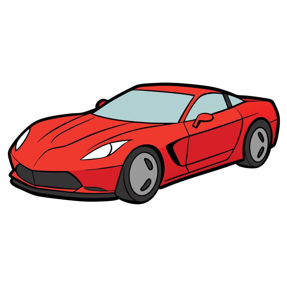 Car in Garage Illustration for Auto Industry Projects vector