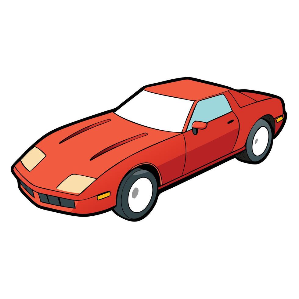 Sedan with Luxury Features Illustration for Branding vector