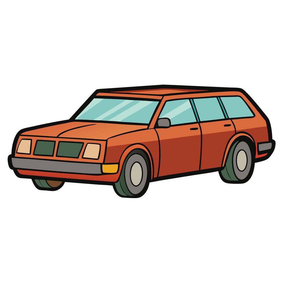 Compact Car with Green Design for Eco-Friendly Campaigns vector