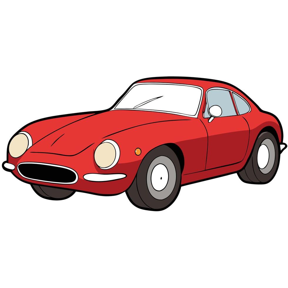 Convertible Sports Car in Motion Illustration vector
