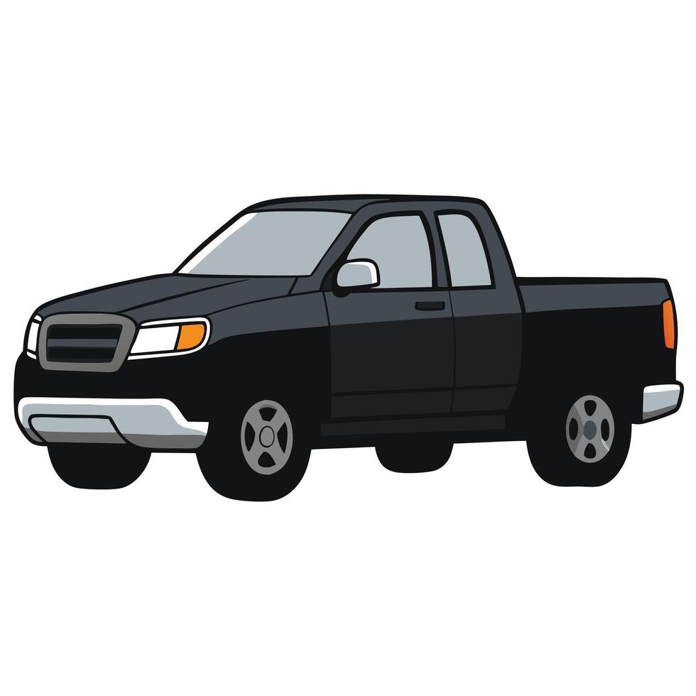 Bold and Simple Car Illustration with Solid Colors vector