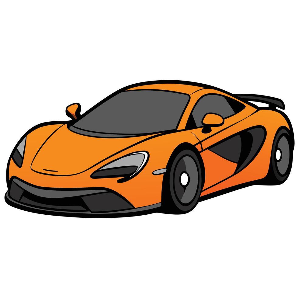 Modern Car Icon Design in Flat with Solid Colors vector