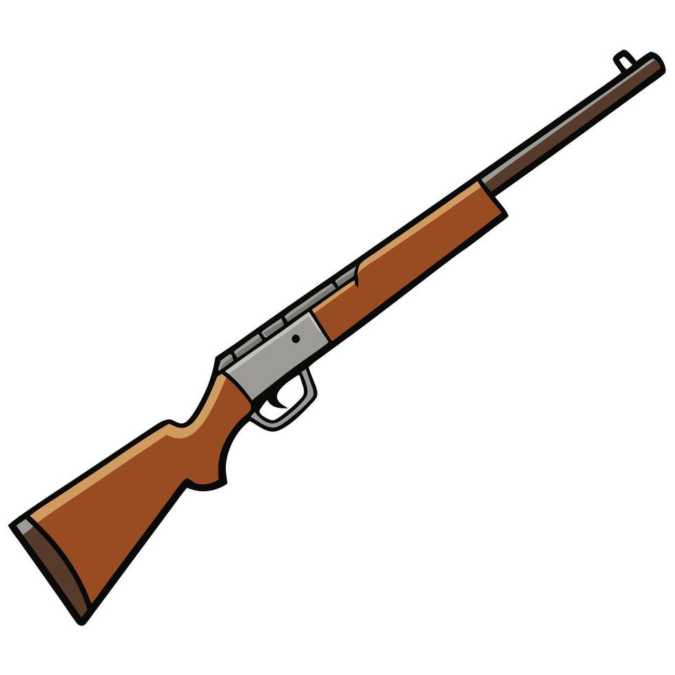 Flat Gun Illustration with Solid Color Scheme vector