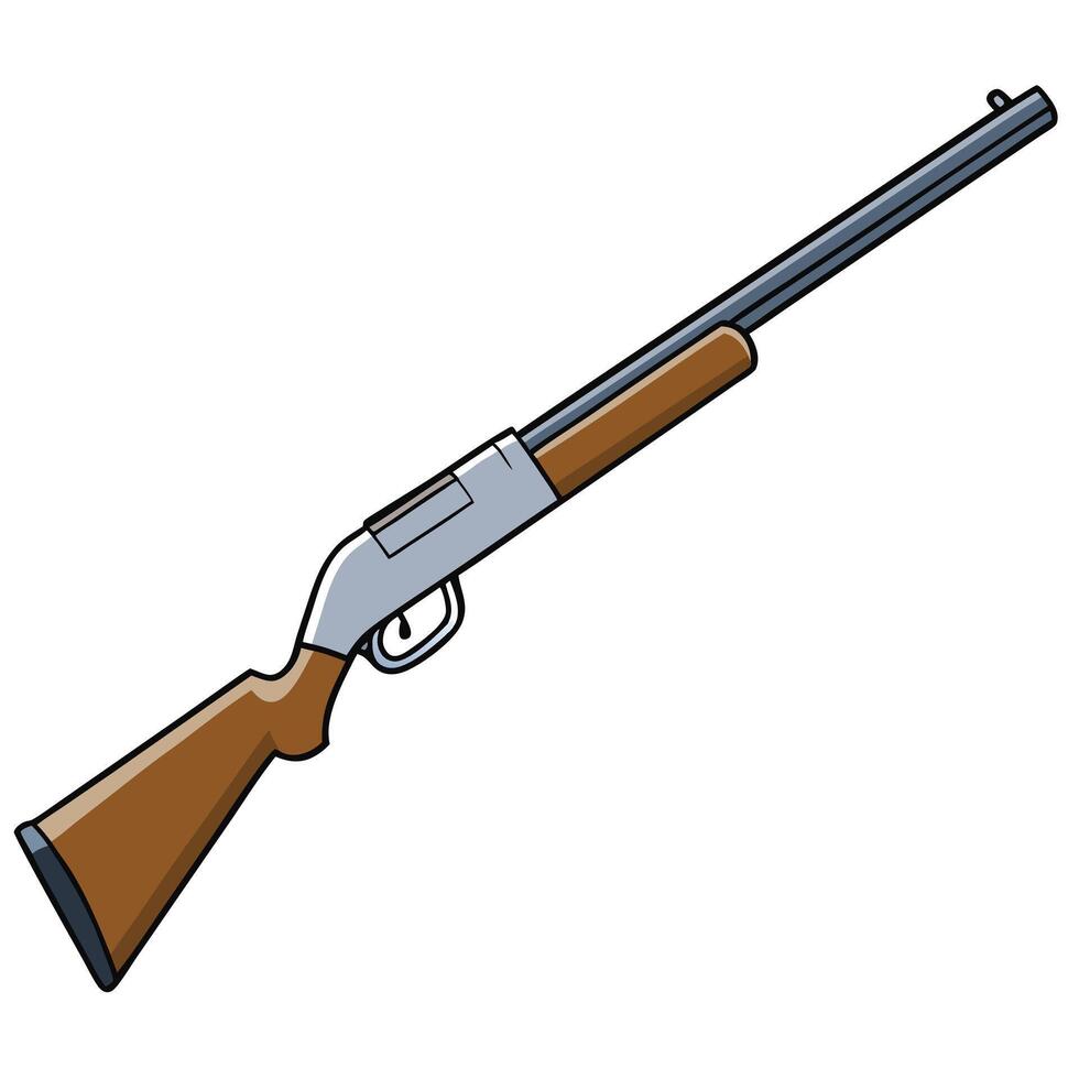 Gun Icon Design with Flat Style and Solid Colors vector