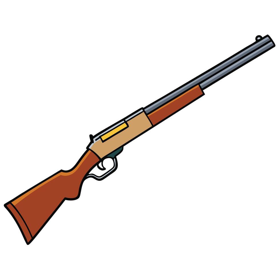 Flat Gun Design with Solid Colors on White Background vector
