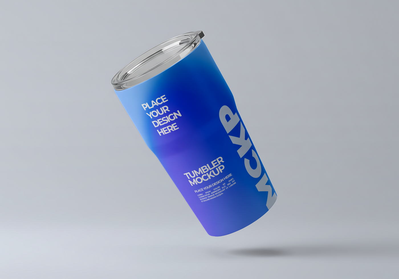tumbler mockup with simple background psd