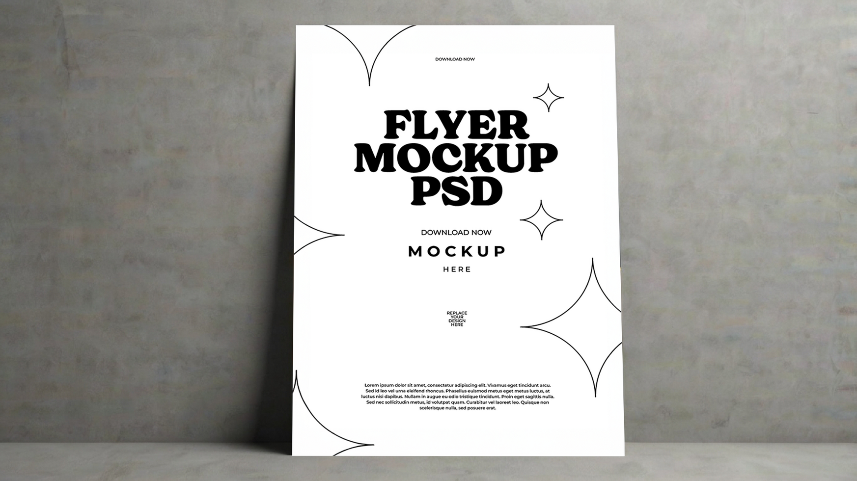 Minimal and Aesthetic Flyer Poster Mockups psd