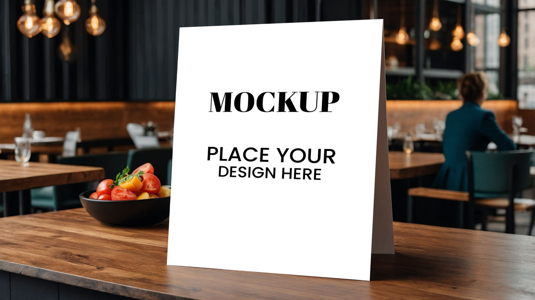 restaurant post mockup psd