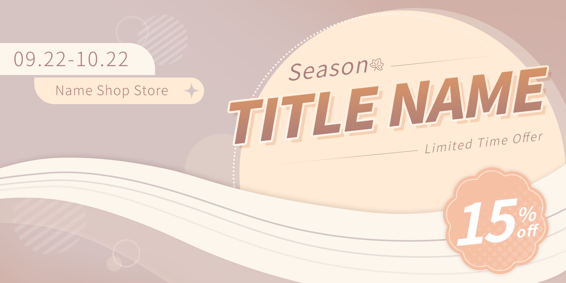 Japanese style with Warm colors special offer template psd