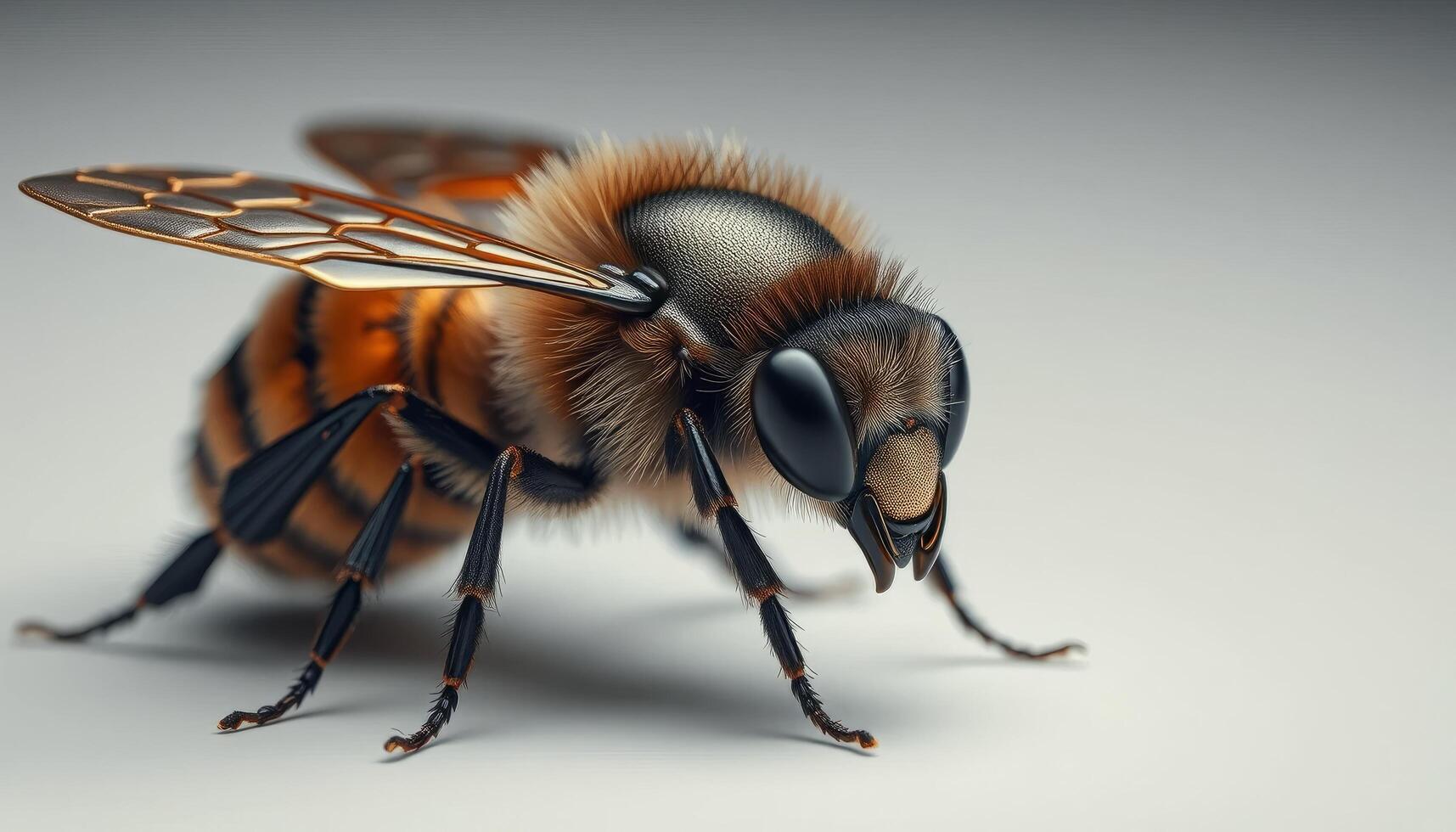 Close Up View Of A Honeybee photo