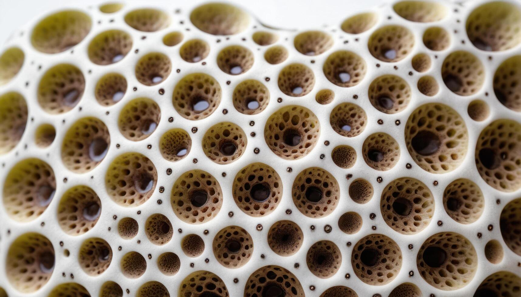 Close-Up of Porous Surface with Repeating Circular Pattern photo