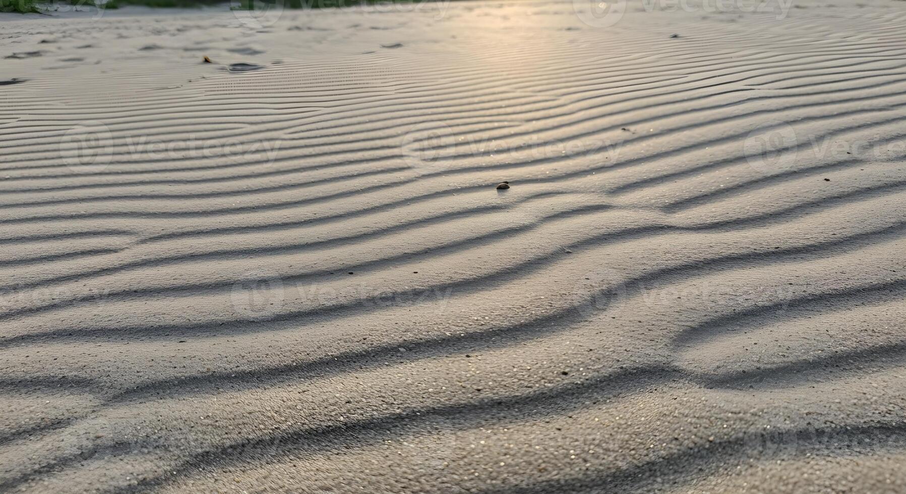 Sand dunes on the beach at sunset photo