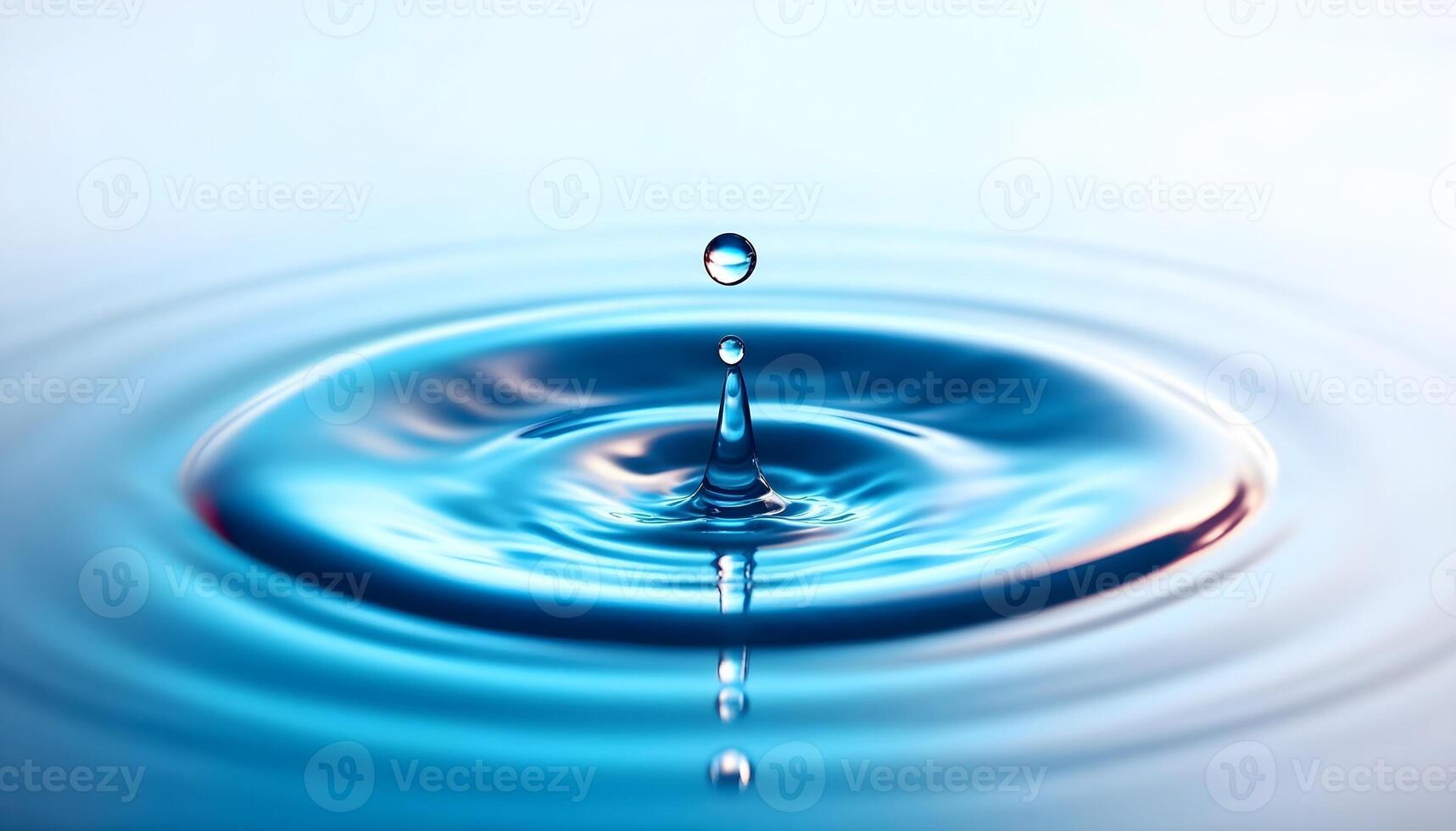 Water drop with ripple effect photo
