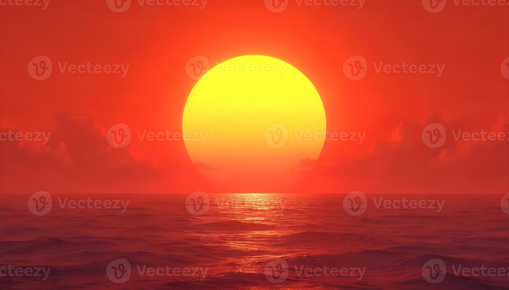 The sun is setting over the ocean in this image photo