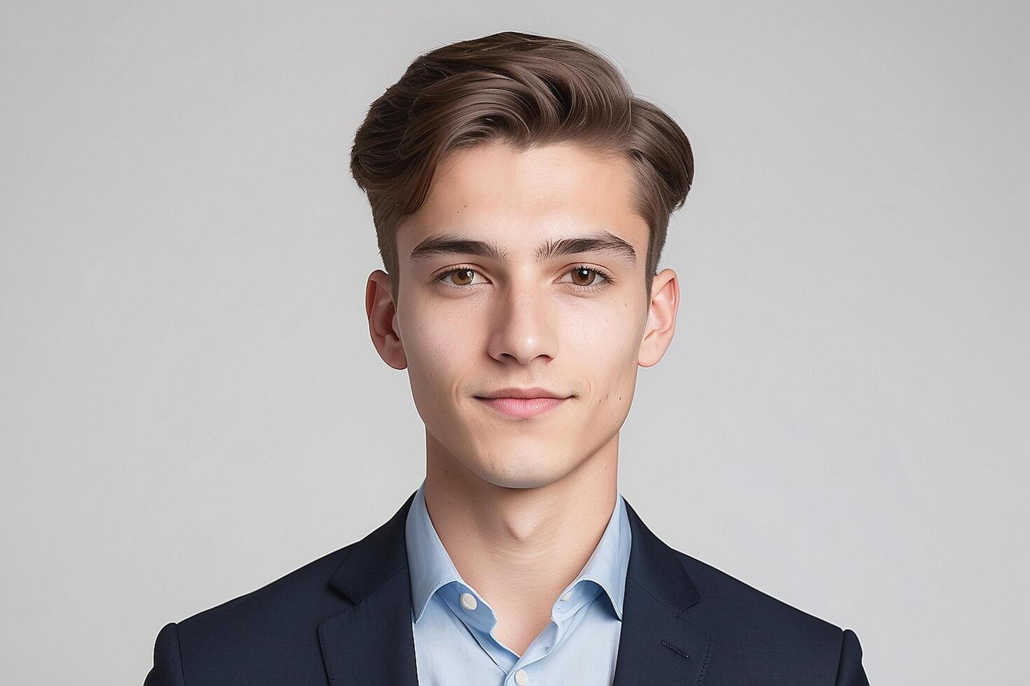 A young man in a suit and tie photo