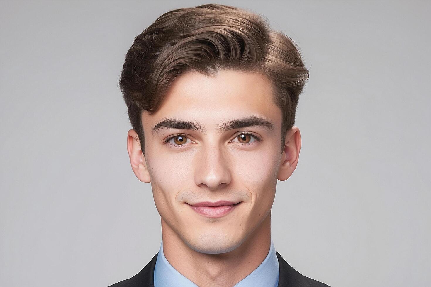 A young man in a suit and tie photo