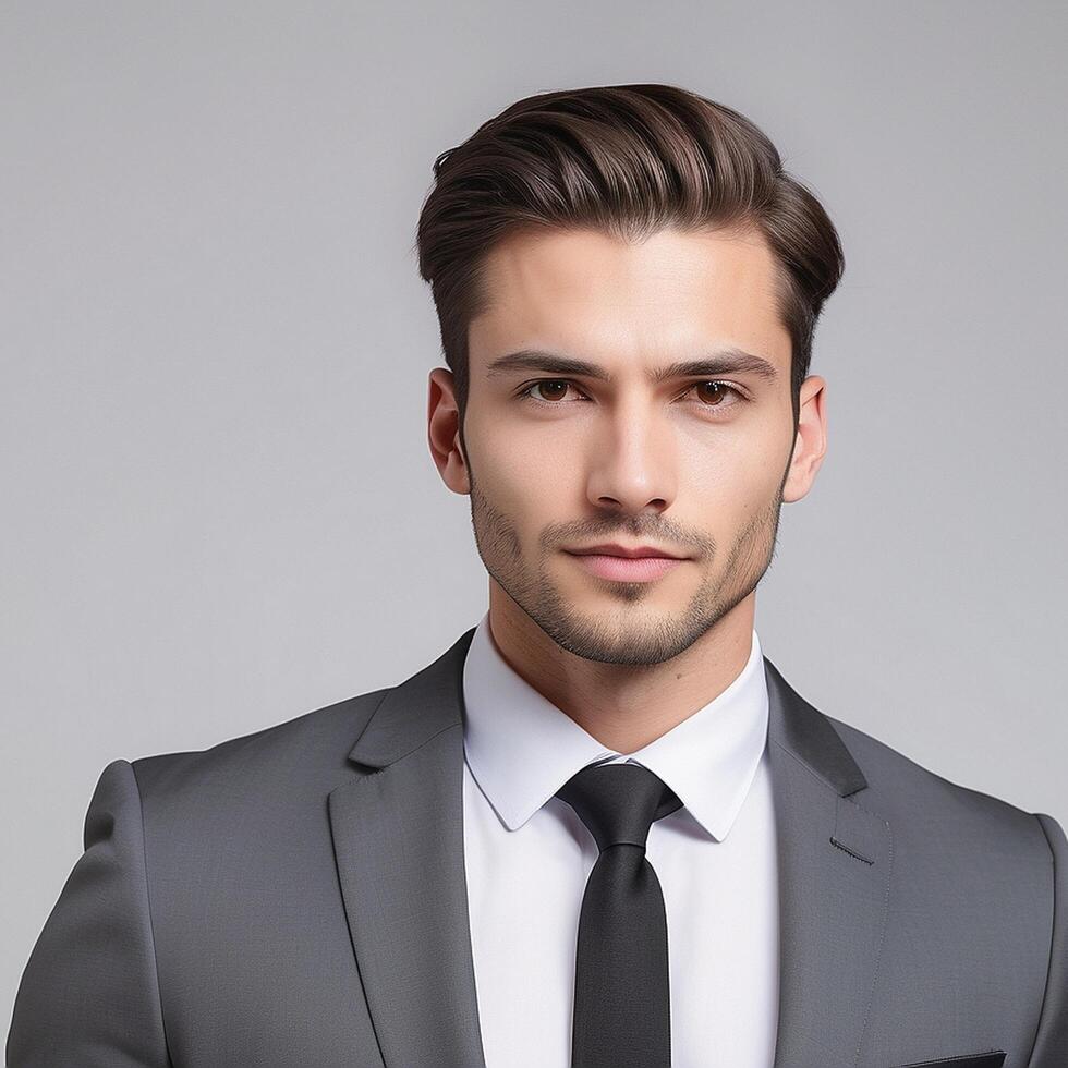 A man in a suit and tie photo