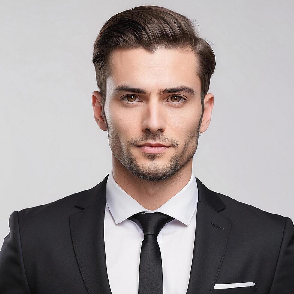 A man in a suit and tie photo