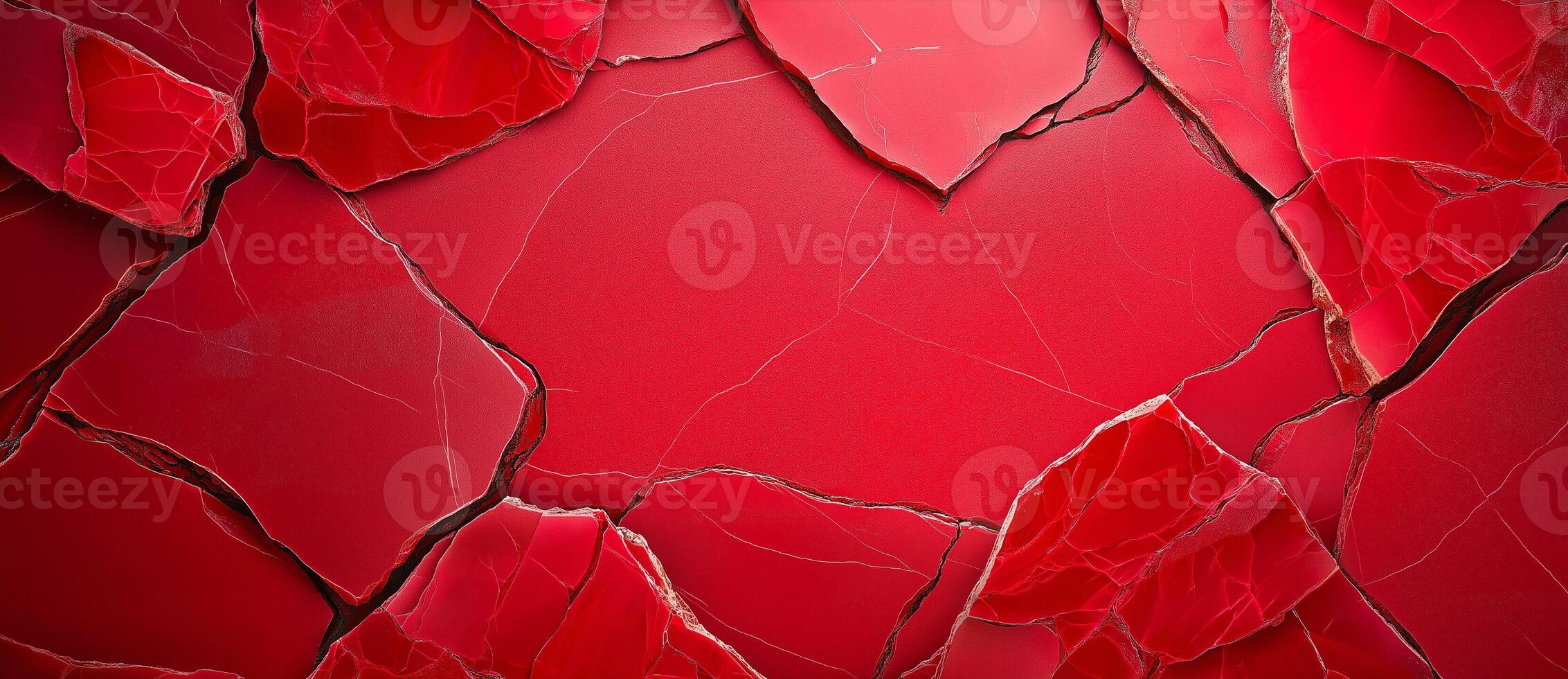 Cracked red marble texture background with deep color and intricate patterns, perfect for design projects. vibrant red adds bold touch to any visual photo