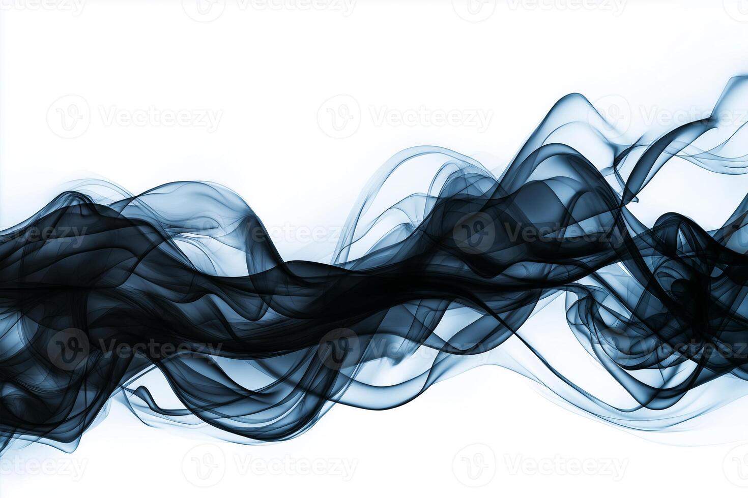 Digital drawing of sound waves in black and blue tones, creating fluid and dynamic visual effect. abstract design evokes sense of movement and rhythm photo