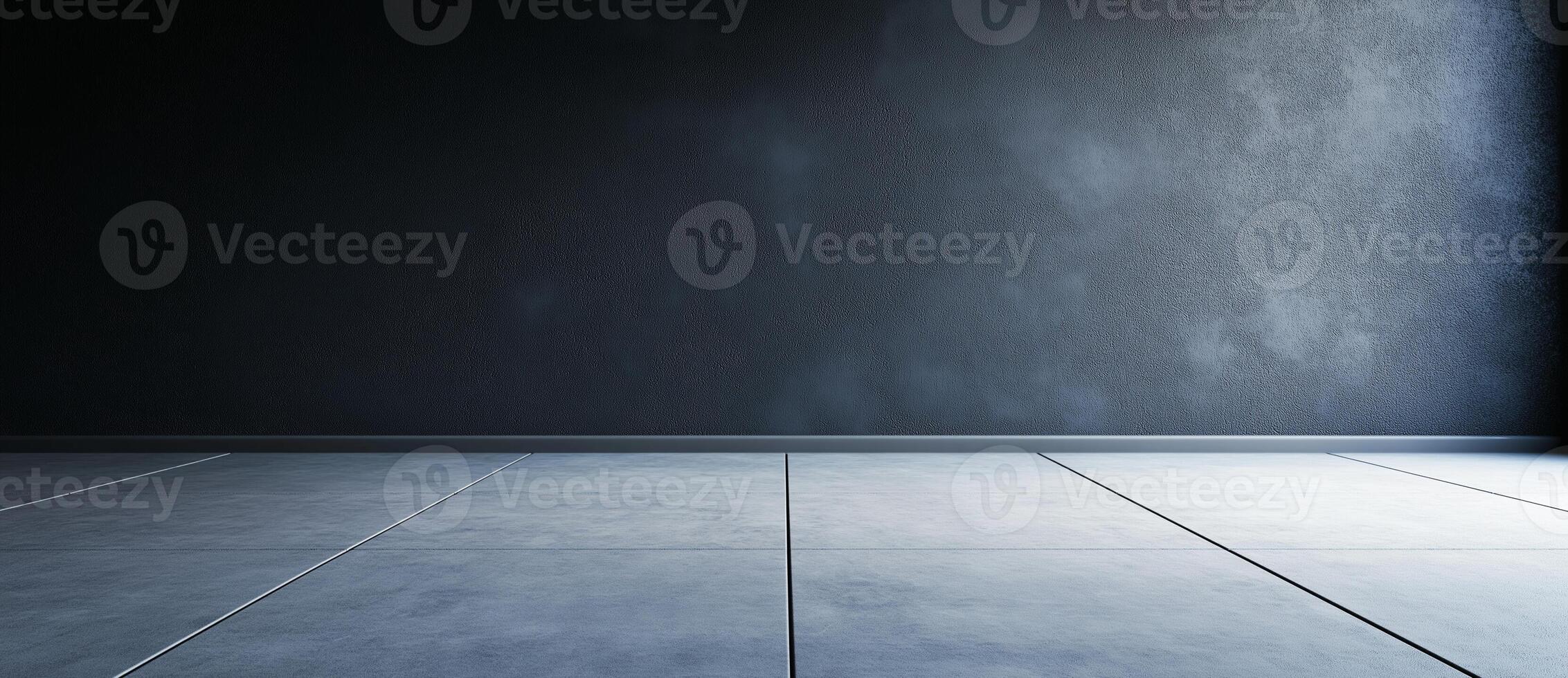 minimalistic empty concrete wall and asphalt floor create modern, industrial backdrop, perfect for various design projects or photography photo