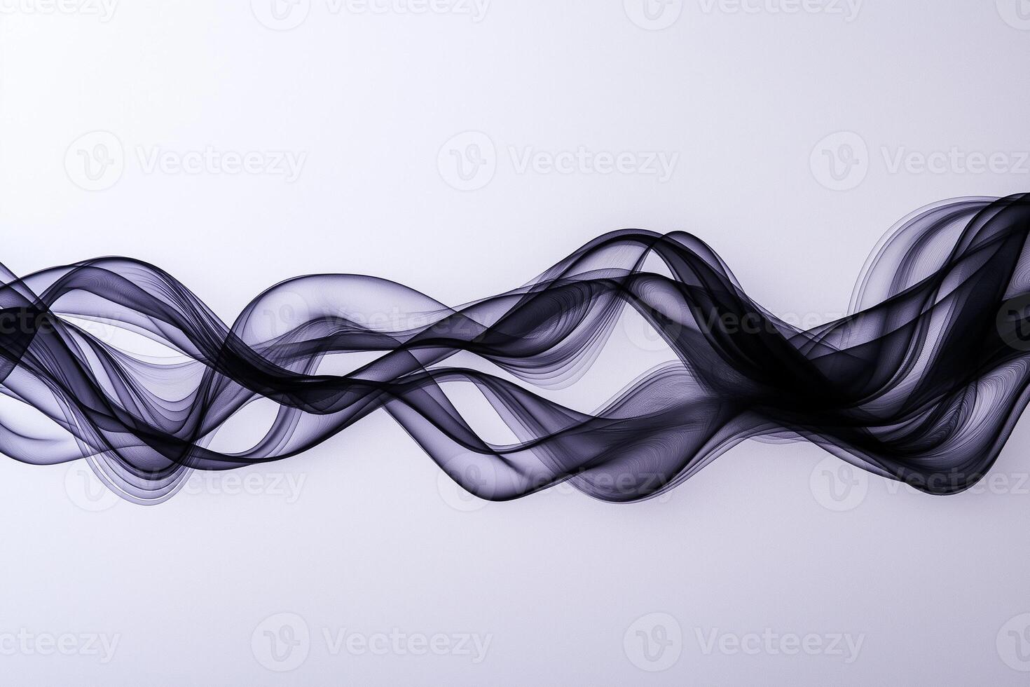 Flowing black waves create dynamic and elegant visual on light background, evoking sense of movement and fluidity photo