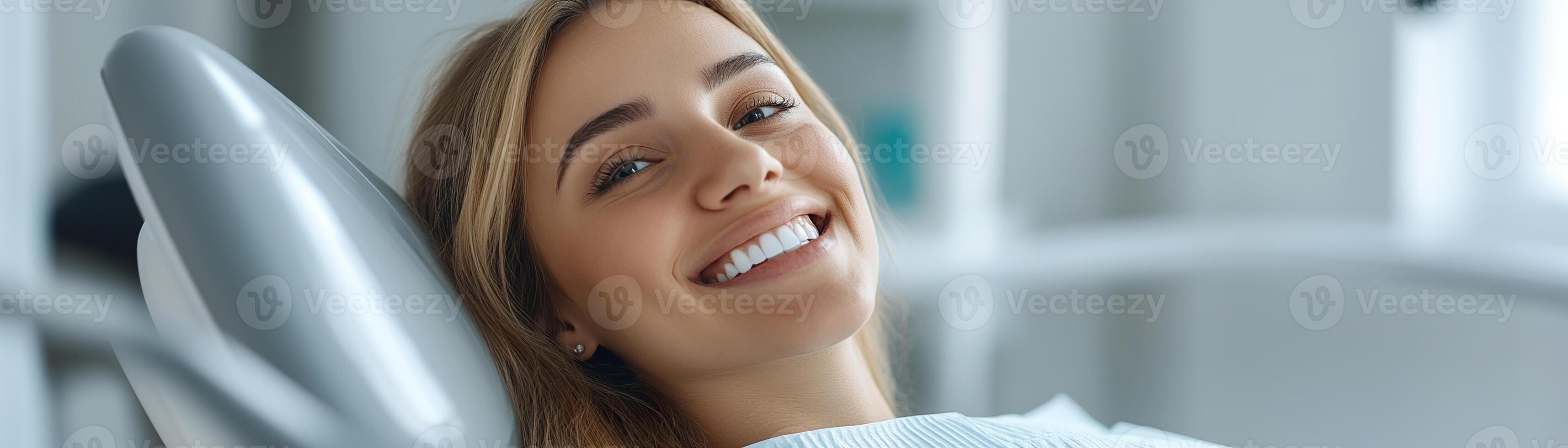 In a soft-focus medical setting, a relaxed young woman sits in a gynecology clinic, looking with a calm and inviting atmosphere at her doctor, a relaxed modern environment photo