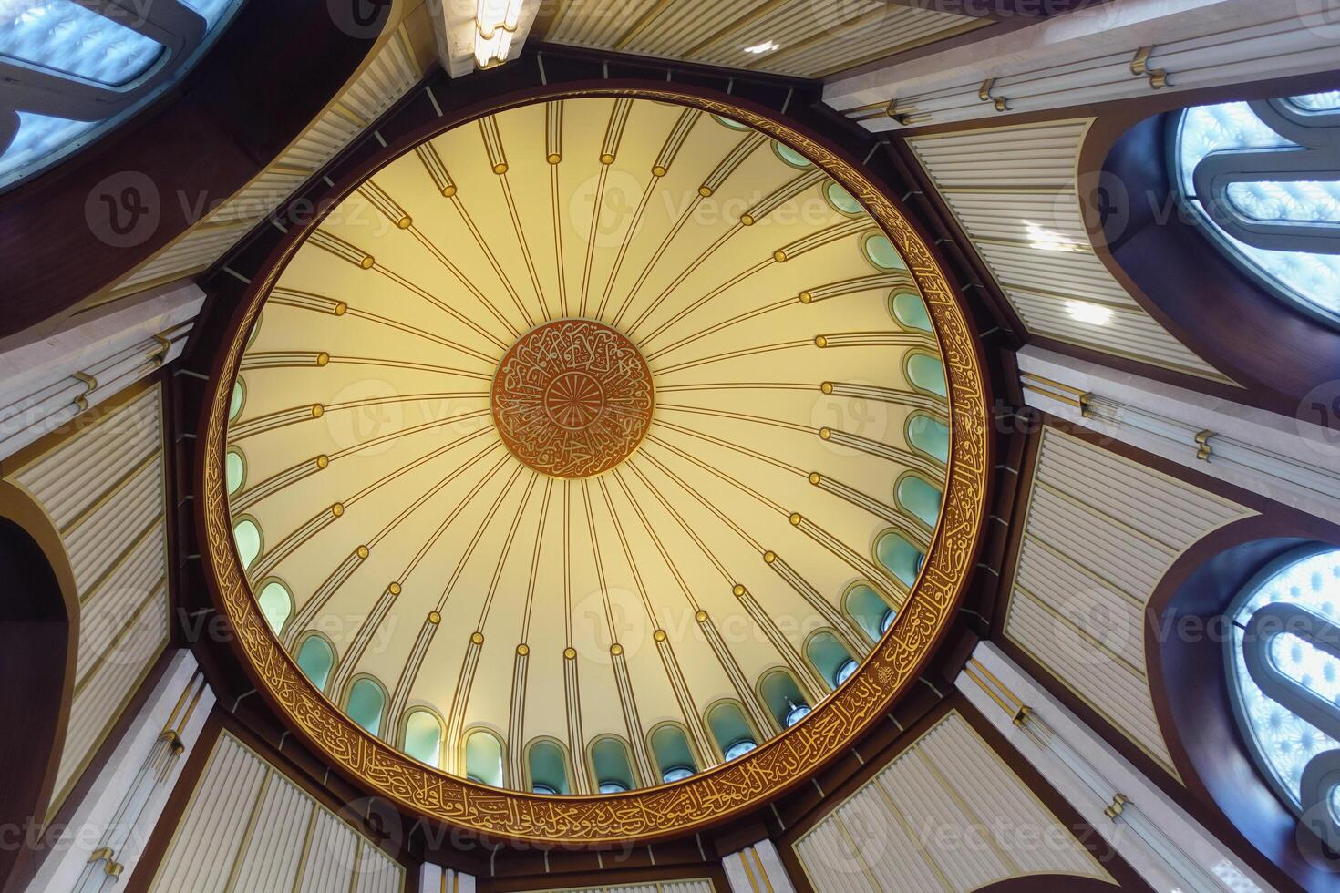 Beautiful architectural dome with intricate design and detailing photo
