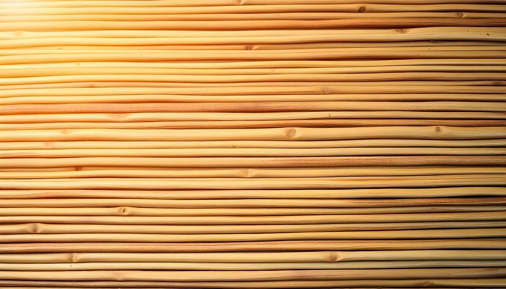 Layered rattan texture with a soft blur for depth photo