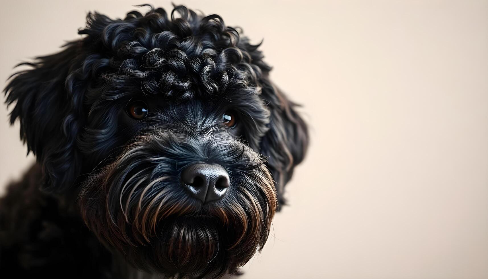 Calm and Composed Portuguese Water Dog in Soft Natural Lighting photo