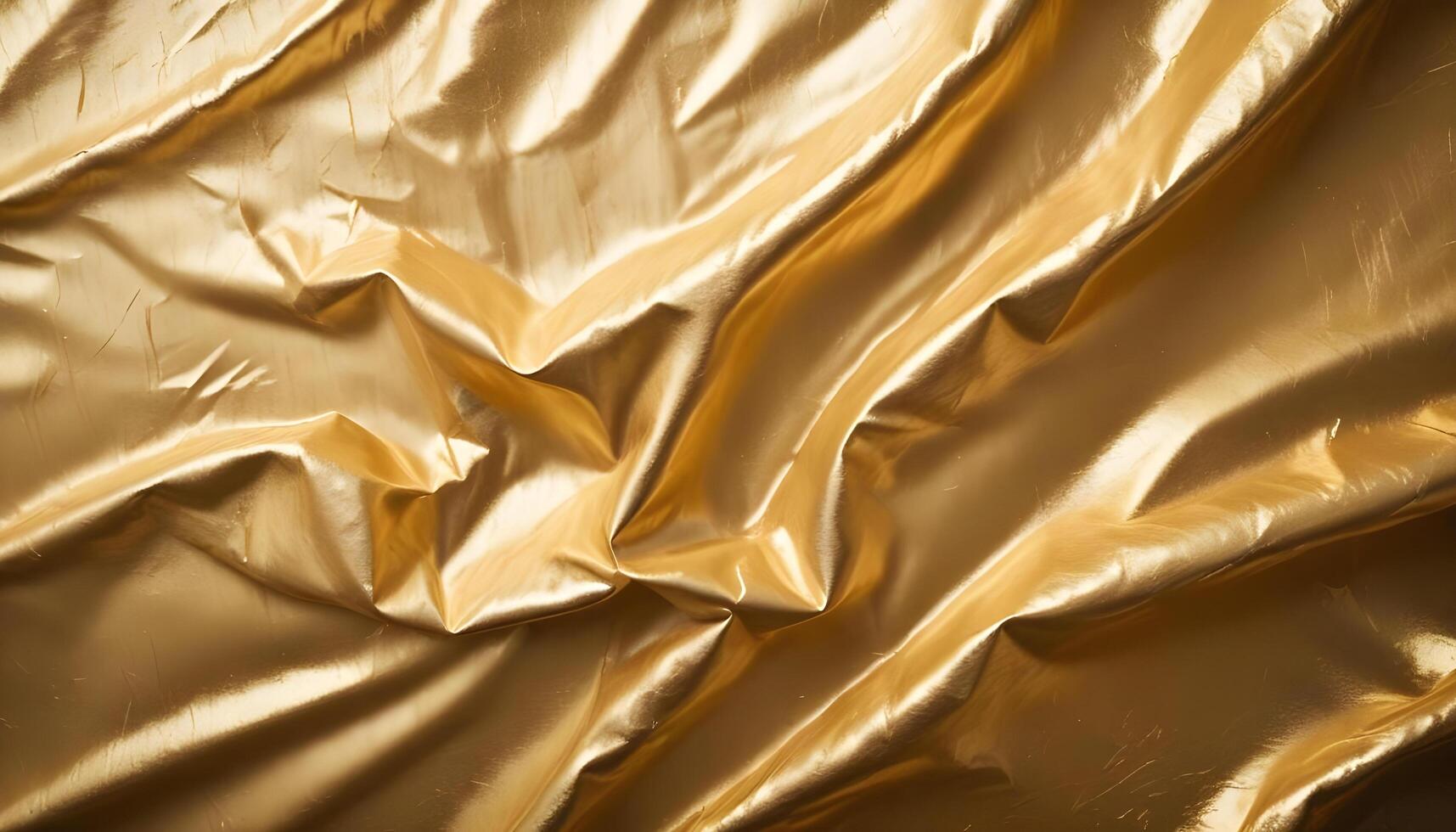 Shiny foil texture with a crinkled effect, creating a reflective and dynamic surface photo