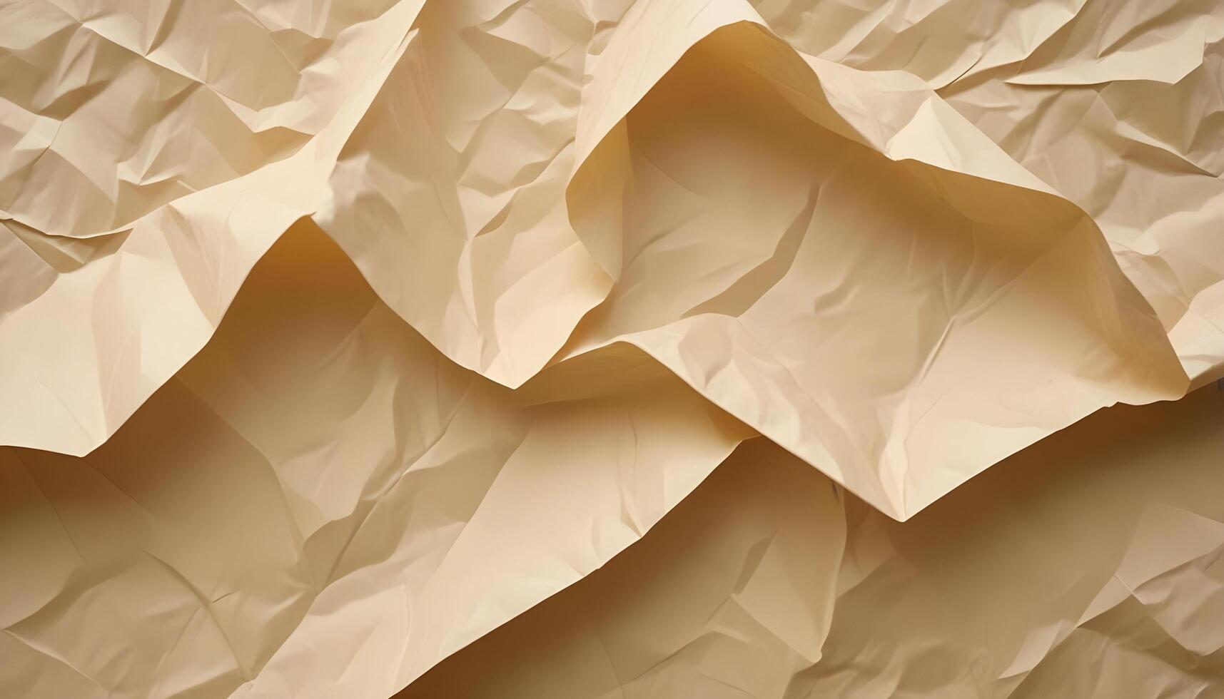 Vintage beige paper with gentle folds and a rustic texture photo