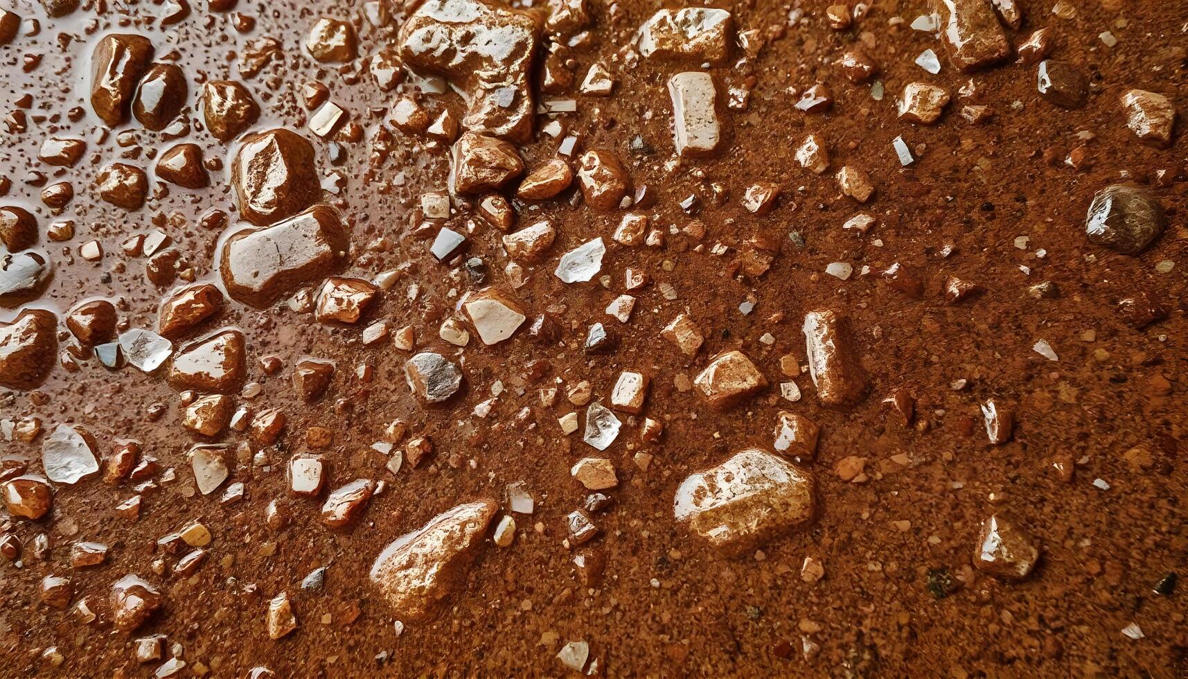 Sandstone texture background with a wet look, as if it has just rained The surface is shiny, showcasing darker hues and highlighting the natural contours of the stone photo