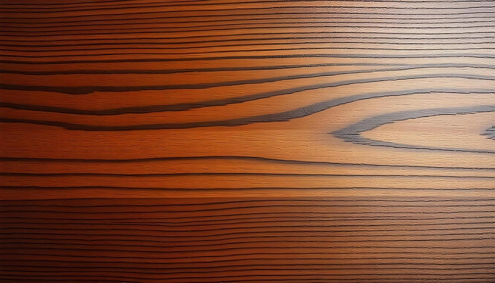 Polished walnut wood texture with deep chocolate tones, smooth finish, and light reflections photo