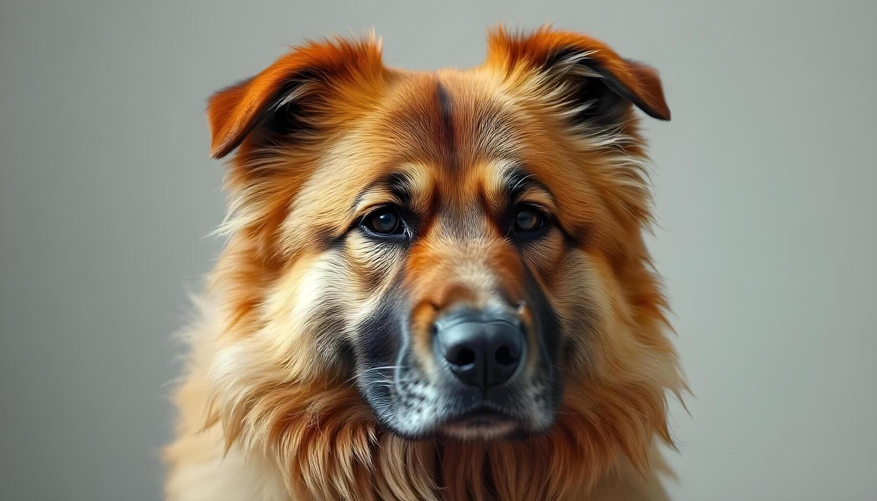Portrait of a Calm Estrela Mountain Dog with Relaxed Expression and Golden Coat photo