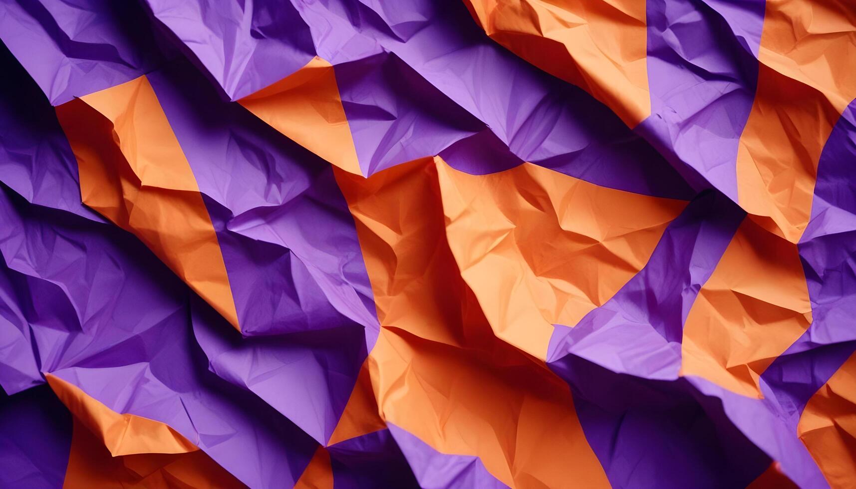 Abstract art created by colorful crumpled paper texture photo