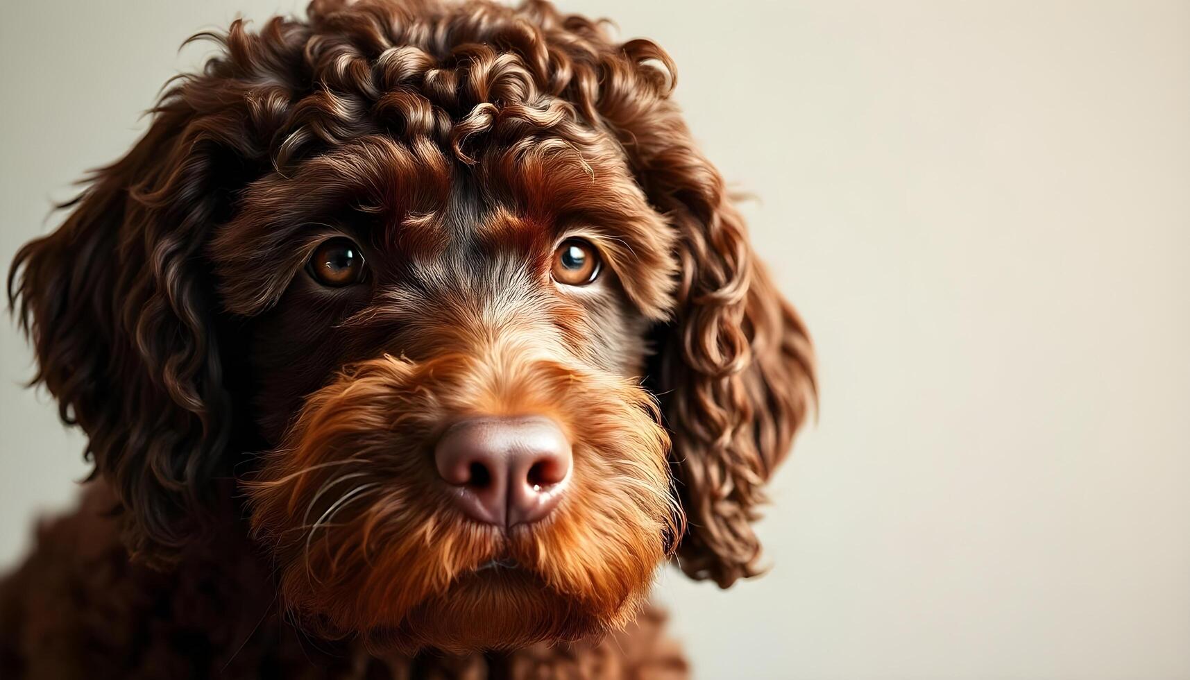 Calm and Composed Irish Water Spaniel with Curly Fur photo