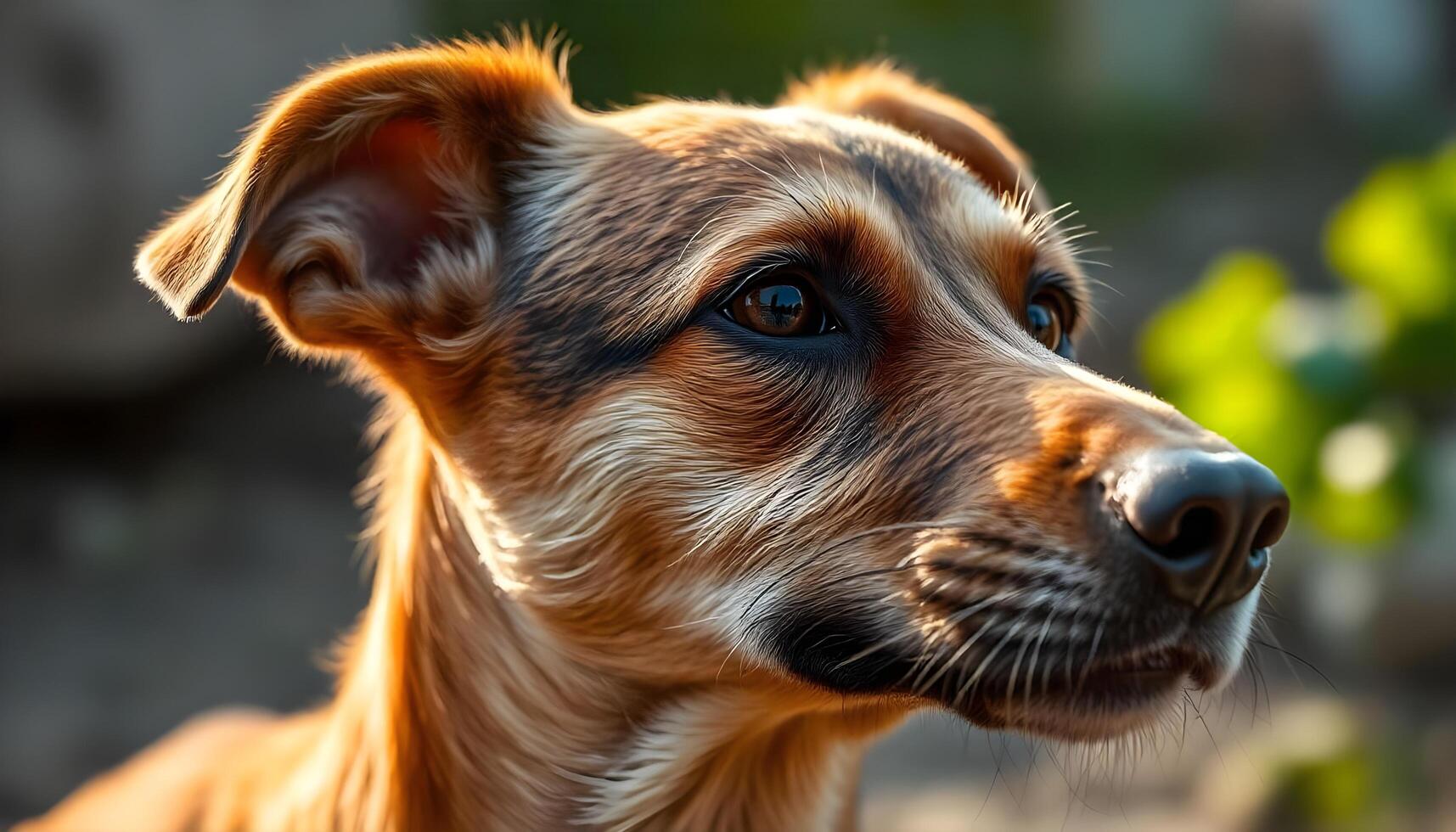 Calm and Composed Portuguese Podengo with Natural Lighting and Soft Focus photo