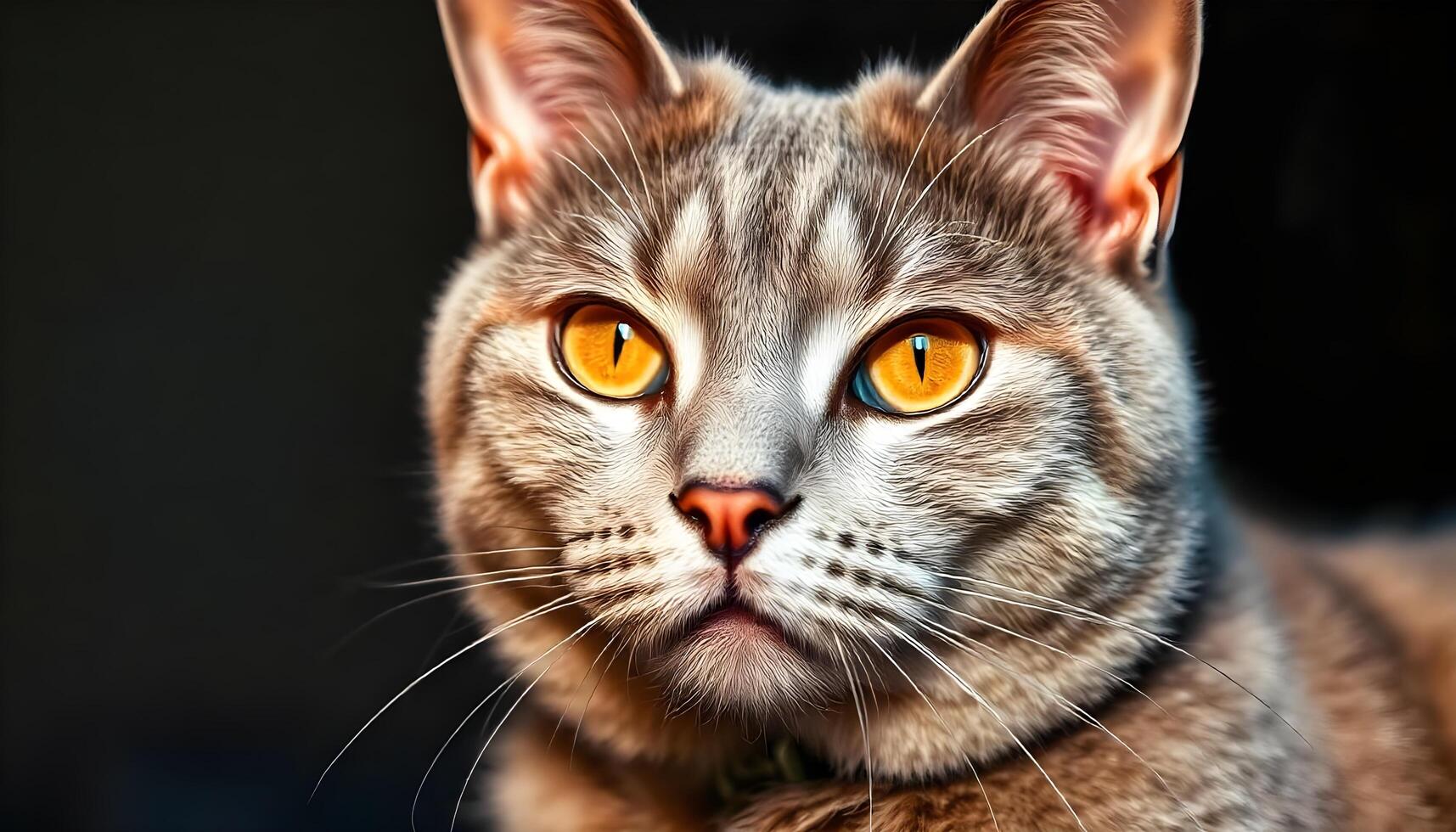 Focused Expression of a Chartreux Cat with Thick Blue Gray Coat photo