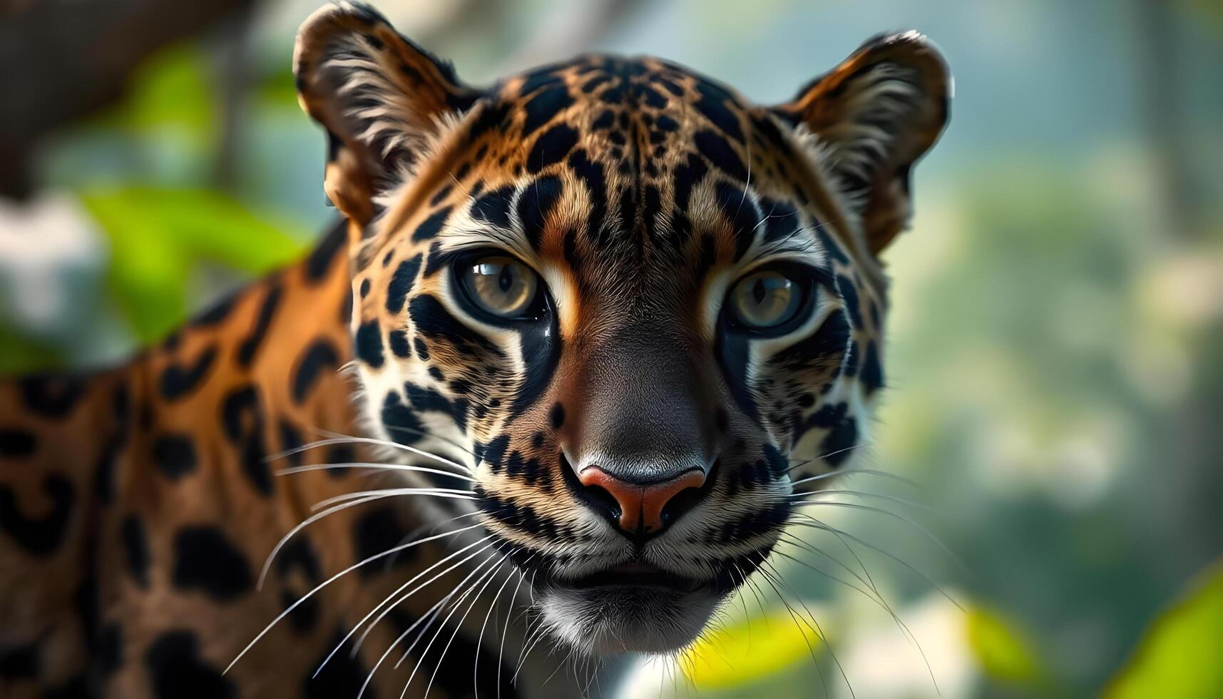 Majestic female clouded leopard with captivating eyes and intricate fur details photo