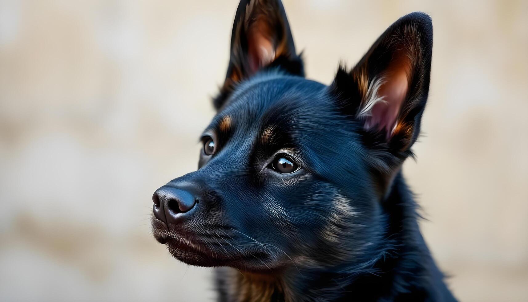 Alert and Confident Schipperke in a Neutral Background photo