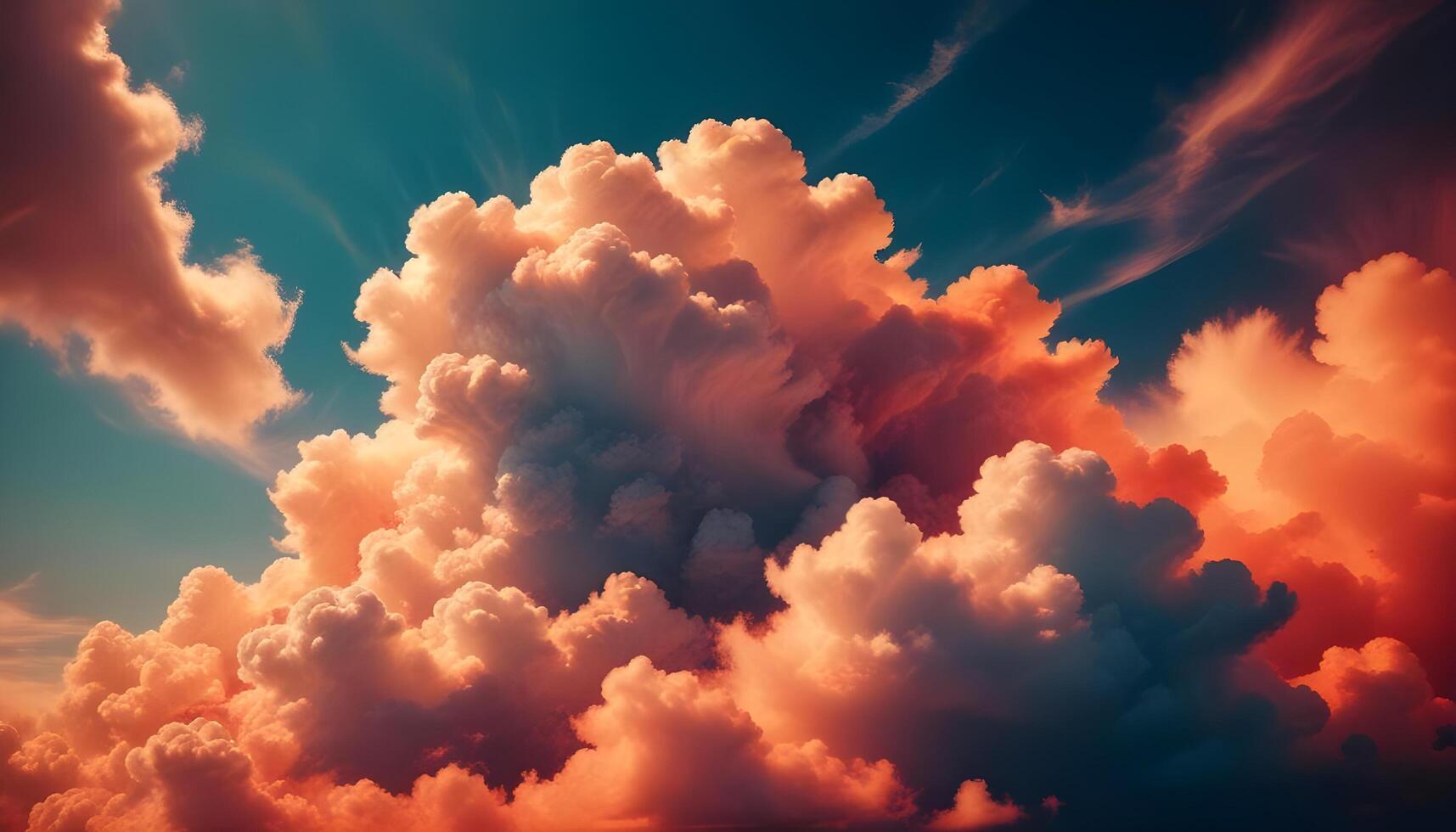 Natural swirling clouds creating depth in the vast sky photo