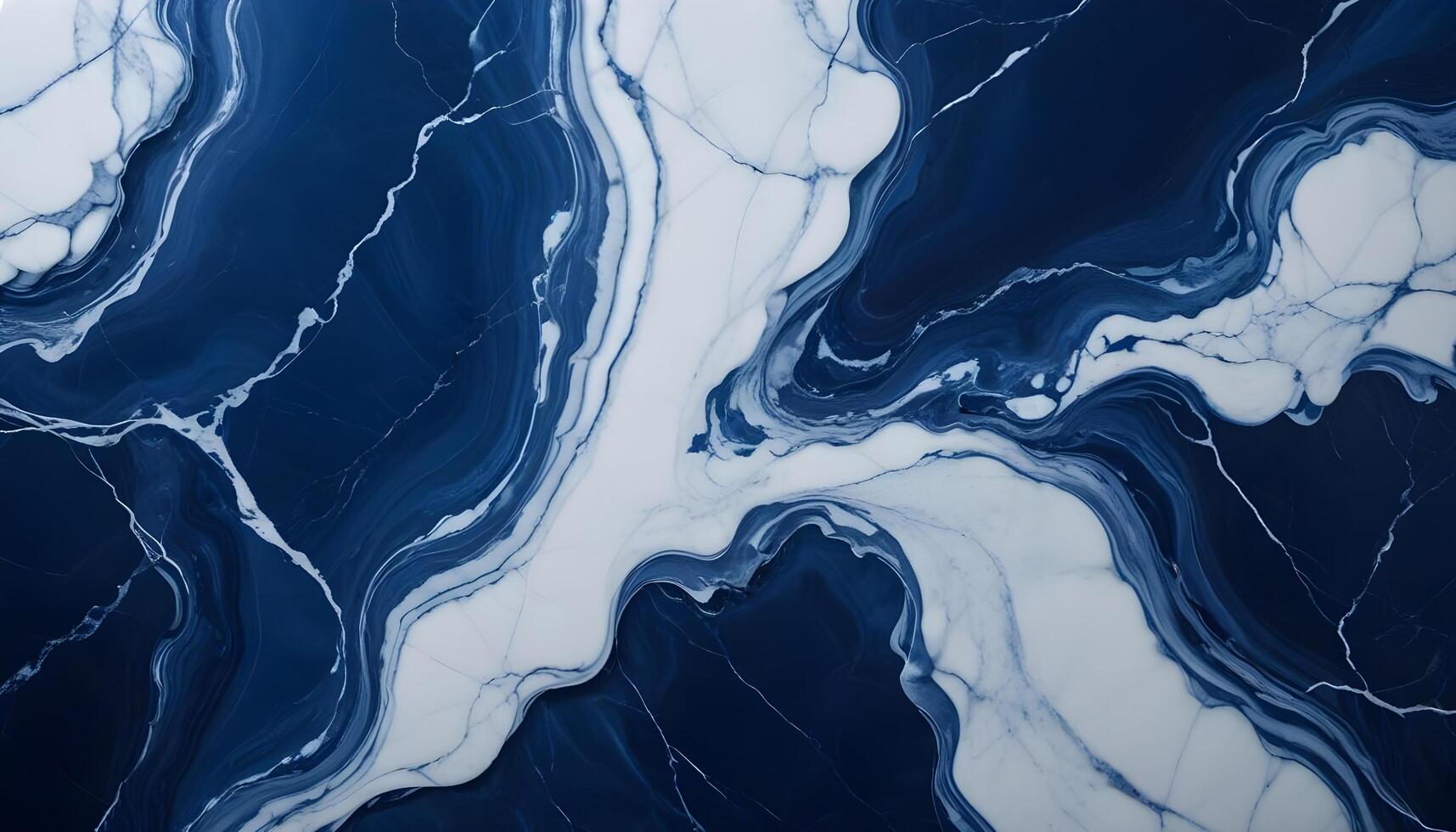 Deep navy marble with pristine white accents, adding an air of luxury and style to any room photo
