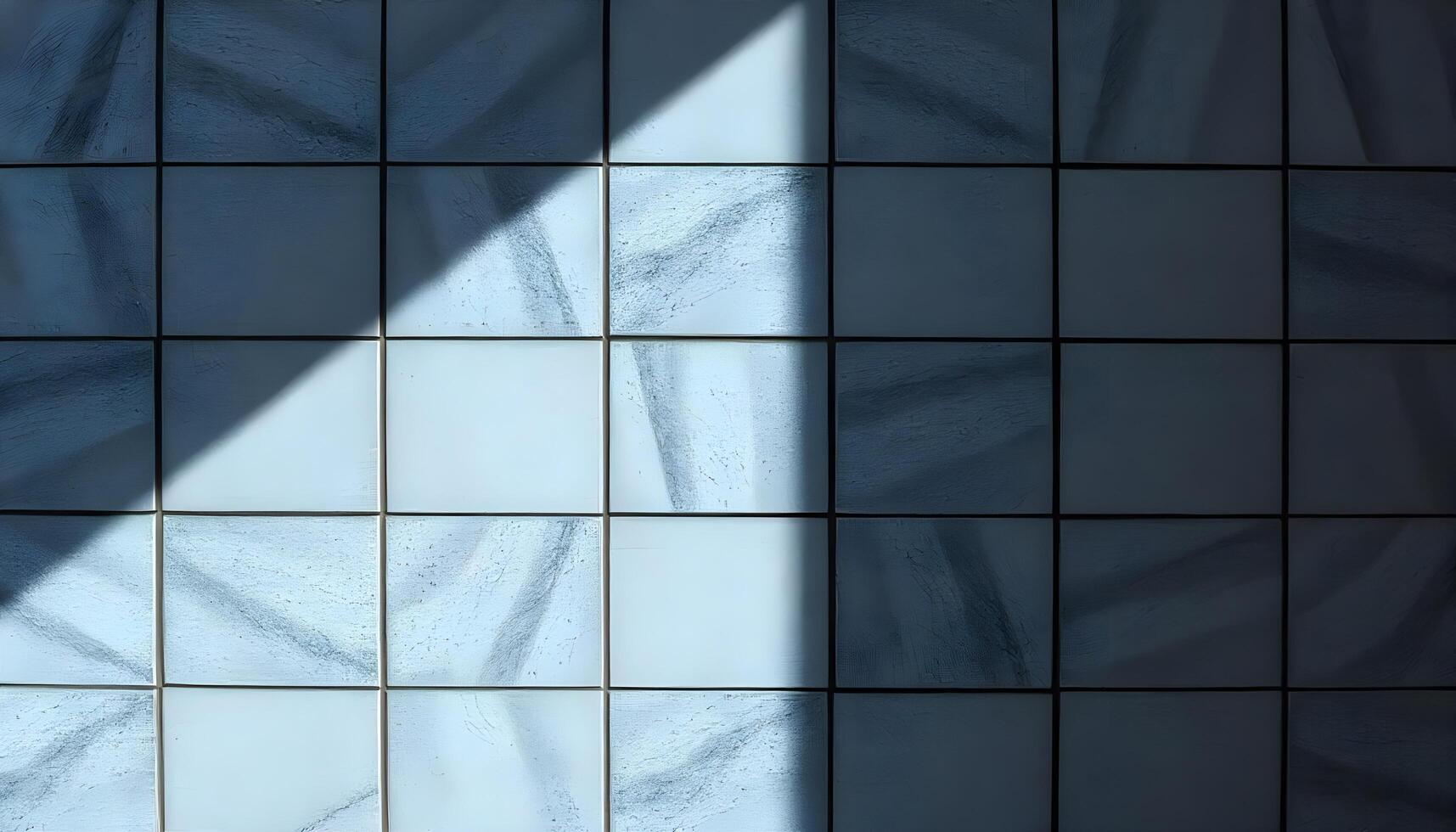 Ceramic texture with geometric patterns in cool gray and blue photo