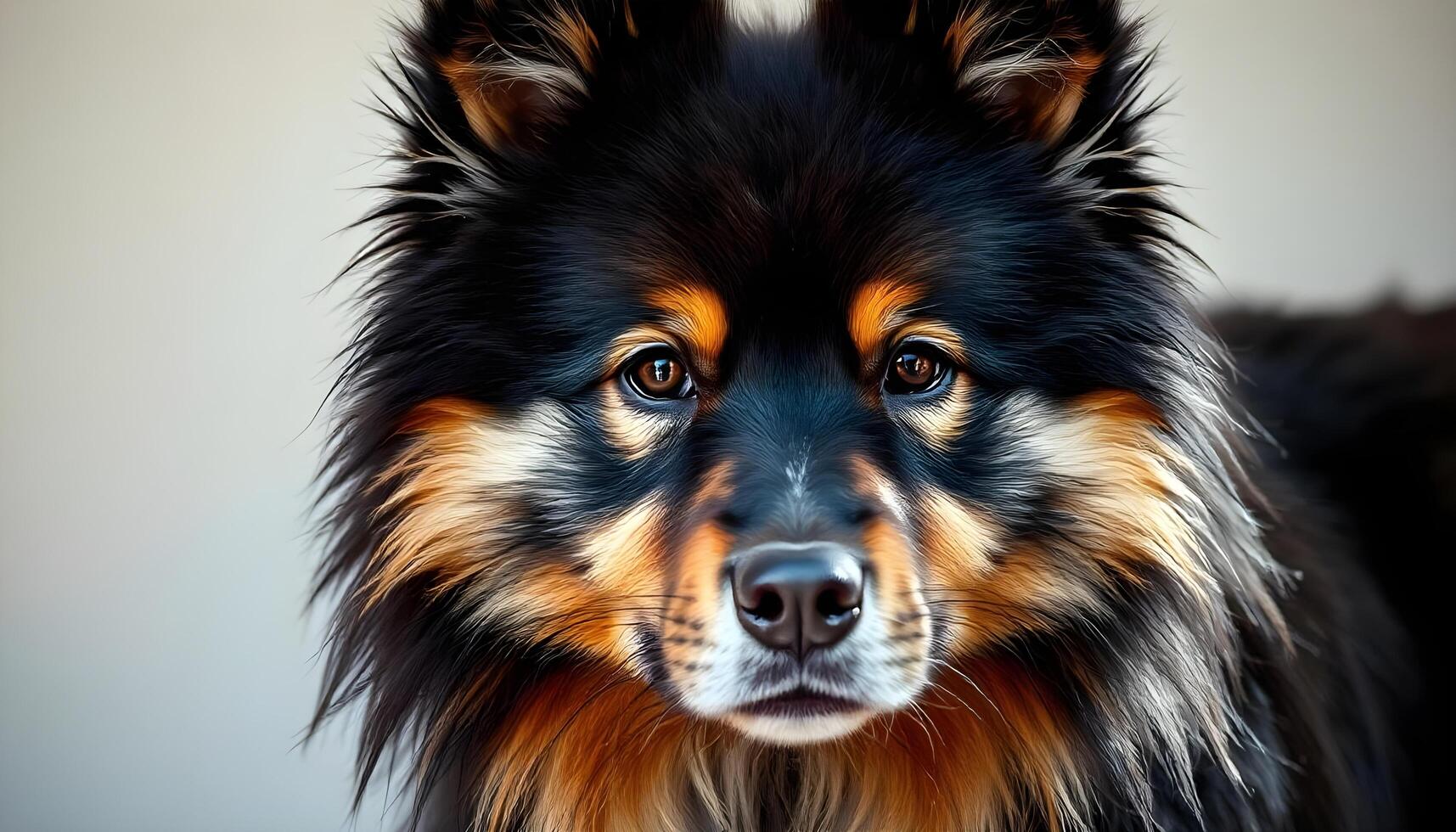 Close up of a Finnish Lapphund with Calm Expression and Soft Natural Lighting photo