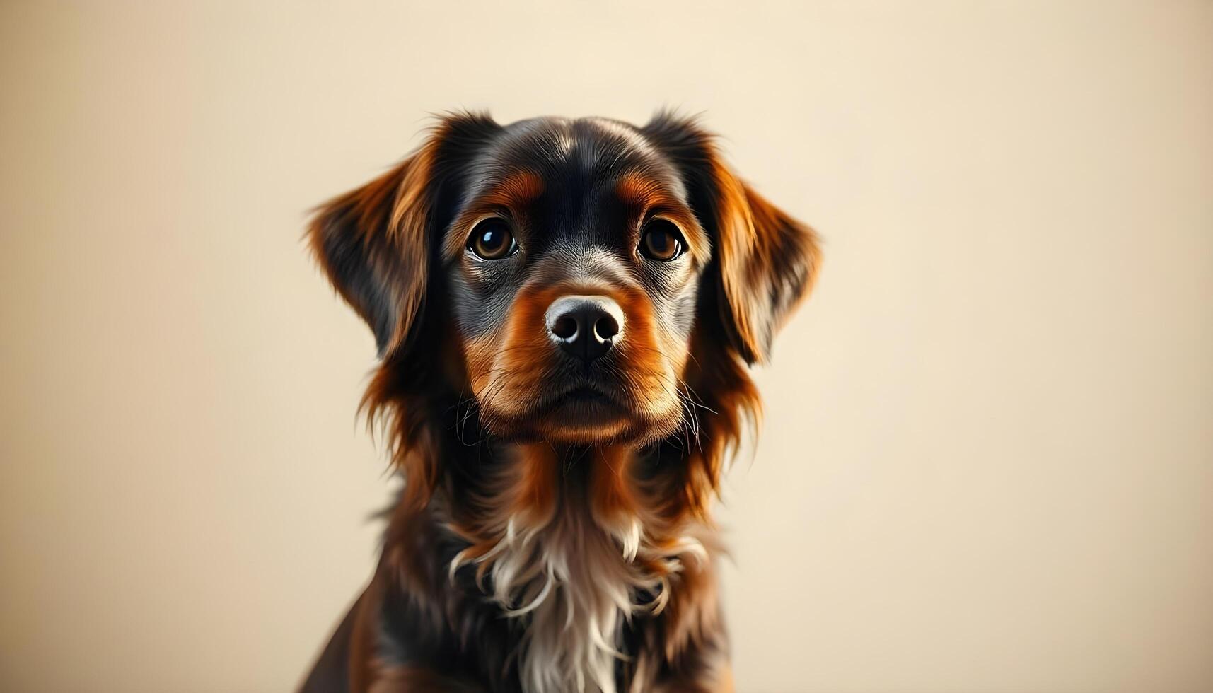 Close up of a French Spaniel with Relaxed Expression and Warm Lighting photo