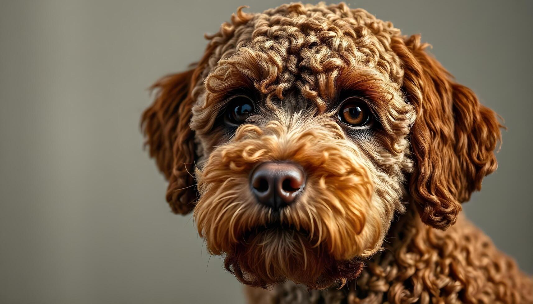 Lagotto Romagnolo Dog with Dense Coat and Alert Expression photo