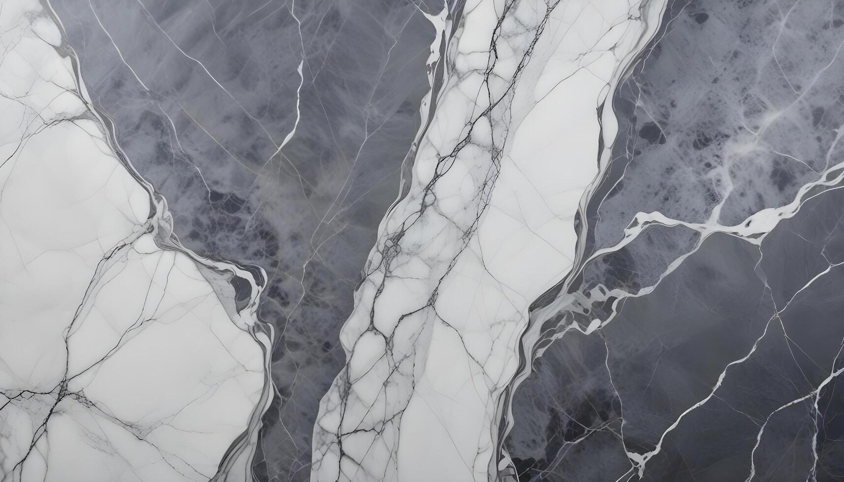 Polished gray and white marble texture with intricate veining and smooth finish photo