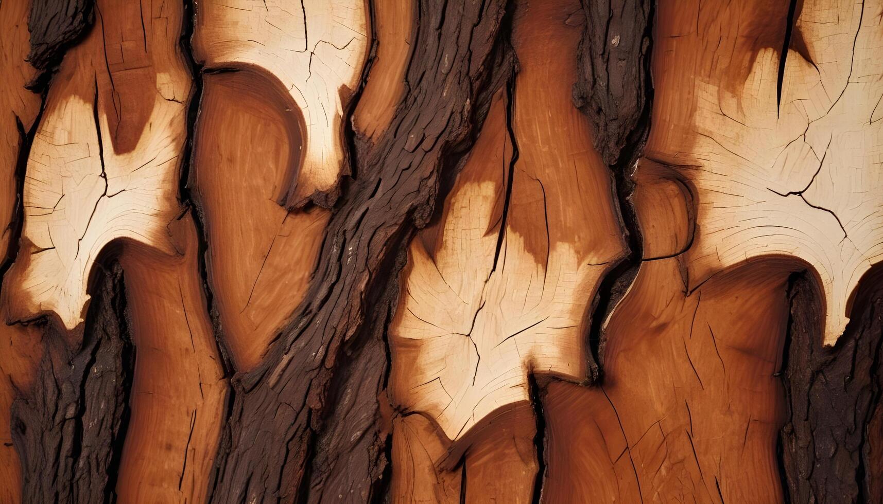 A close up of a tree with some burnt wood photo